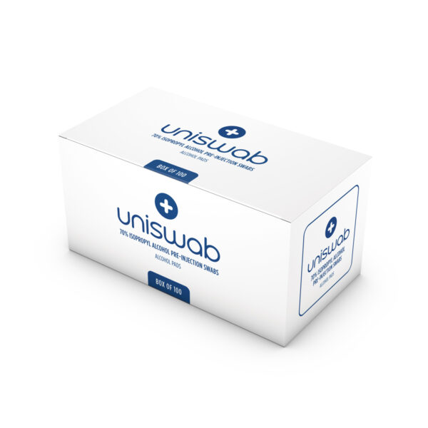 Uniswab 70% Isopropyl Alcohol Swabs – Box of 100