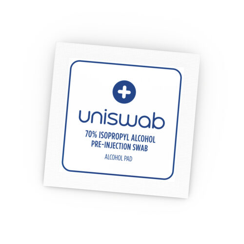 A205_uniswab_sachet_22 Uniswab 70% Isopropyl Alcohol Swabs – Pack of 6