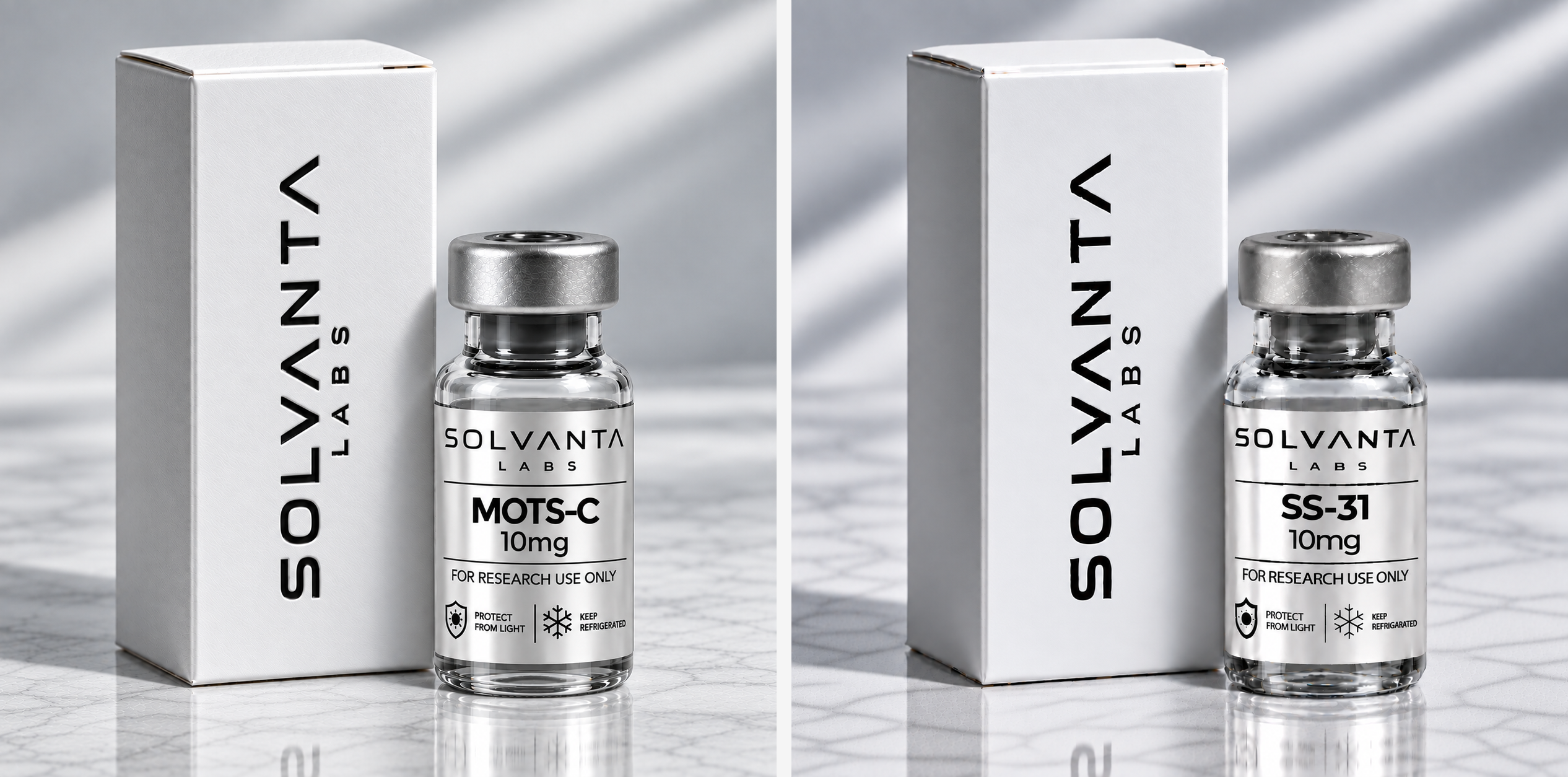 MOTS-C 10mg + SS-31 10mg — original Solvanta Labs product images